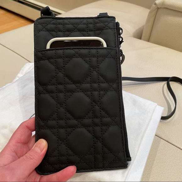 Dior black long wallet with adjustable strap - Picture 4 of 10